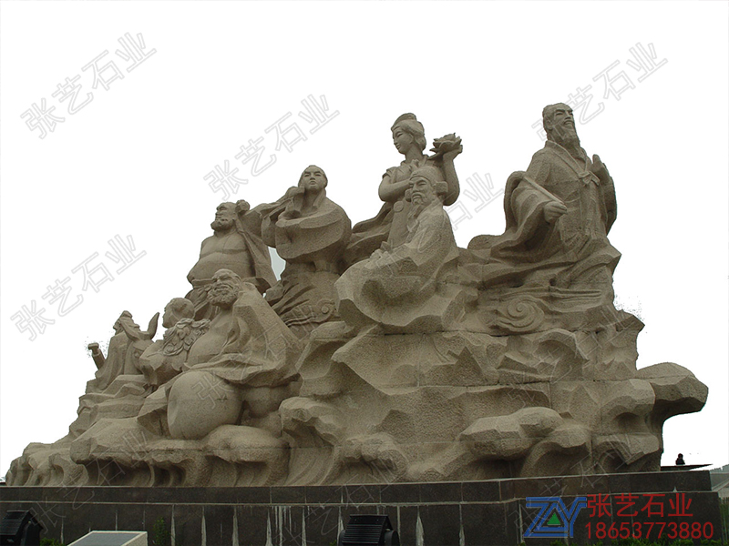 八仙過海石雕像雕刻制作